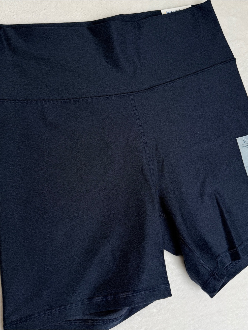 Old Navy extra High-Waist Black Active Bike Shorts large 6” inseam Go Dry